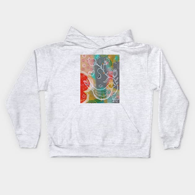 Queen Bird Kids Hoodie by gaea